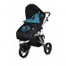 Универсальная коляска Bertoni 2 в 1 CARRERA Black-Blue Sunny City